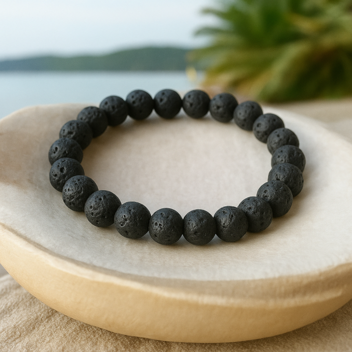 Lava Stone Bracelet - To Control Anger and Lethargy